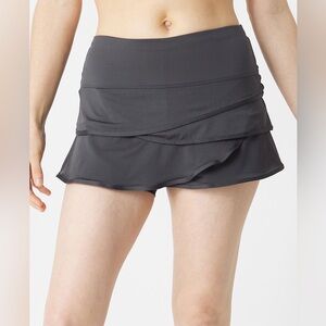 Lucky In Love grey Scallop Tennis Skirt size S